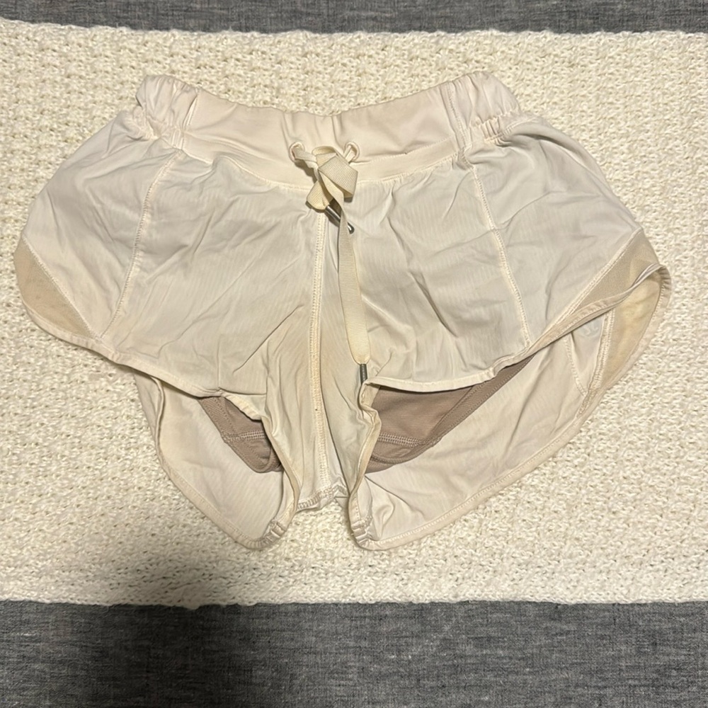 White drawstring Lululemon Shorts